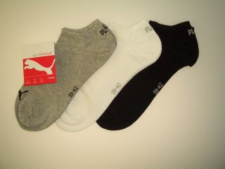 Puma Socken Sneaker 3Paar grau/weiß/schwarz alle Größen