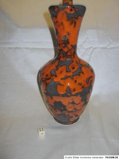 Krugvase Vase Keramik Schrumpfglasur Flecke Pop Art 70s 28 cm Rare