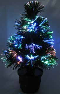 Großer LED Weihnachtsbaum Tannenbaum 45cm mit Glasfaser Farbwechsler