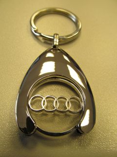 Schlüsselanhänger Einkaufschip Chip Chrom Audi A1 A2 A3 A4 A5 A6 A8