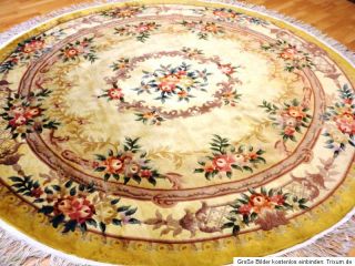 Runder Aubusson 260 cm Chinateppich Orientteppich Carpet Teppich