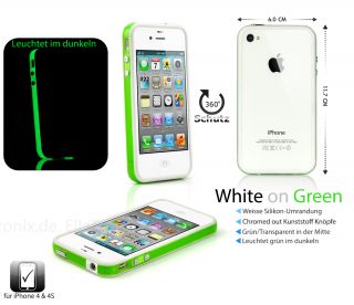 iPhone 4/4S 4G Silikon Case Schutz Hülle Cover Schale Bumper Leuchtet
