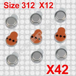 42X Hörgerätebatterien Knopfzelle S312A 312AE 1,4V 312