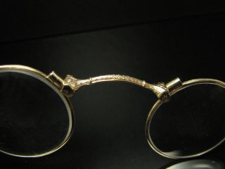 Antike klappbare Brille Lorgnon, Gestell in 14kt Gold