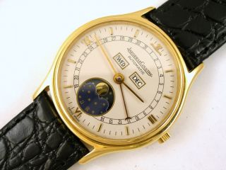 LE COULTRE 18K ref 141 119 1 AUTOMATIC FULL CALENDER MOONPHASE CAL 888