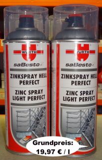 Würth Zinkspray Perfect Zink Spray hell