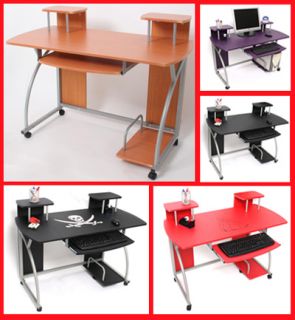 Jugend Schreibtisch Ohio, 90x115x58cm, rot, schwarz