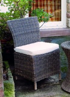 Gartenstuhl / Stuhl aus Polyrattan (Sitzhöhe 46 cm)