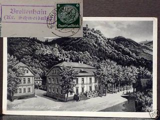 Brauerei Kynau,Breitenhain,Schweidnitz,Landpoststemp.Ak