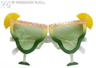 Cocktailglasbrille Margarita Brille Fasching Karneval Kostüm Sommer