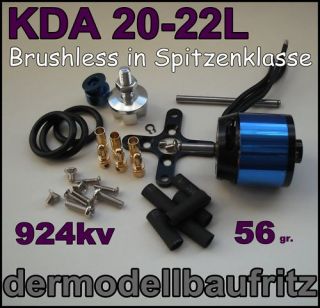 Brushless Outrunner Motor KA 20 22L / 924Kv KEDA