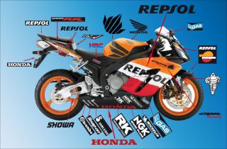Honda CBR Repsol Sponsoren Aufkleber   Set