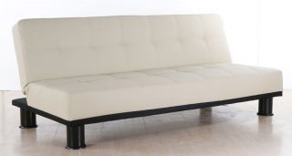 Sofa Couch Melbourne 3er Sofa Schlafsofa, creme braun schwarz weiß