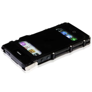 Edelstahl Inox iPhone 5 Schutzhülle Etui Tasche Metall Flip Case