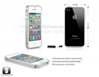 iPhone 4/4S 4G TPU Silikon Case Schutz Hülle Cover Bumper Crystal