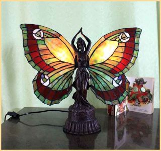 Tiffany Lampe Tiffanylampe Schmetterling Frau 939
