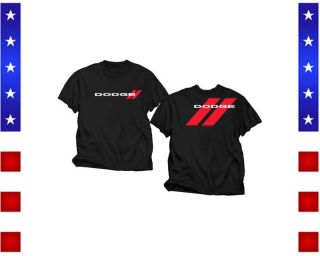 Dodge Black New Logo Red Stripes T Shirt