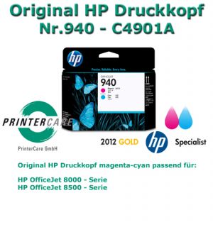 ORIGINAL HP Druckkopf 940 cyan und magenta   C4901A   Officejet Pro