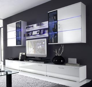 NEU* Design LCD PLASMA TV Glasbühne Fernsehtisch HiFi Rack Wohnwand