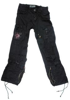 Herren Cargo Hosen Vintagehosen Pants W schwarz XL