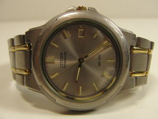 CITIZEN TITANIUM WR100 Herren Uhr Armbanduhr Watch Montre Orologio HAU