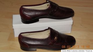 Everest Herren Business Slipper Schuhe Gr. 43,5 Leder bordeaux