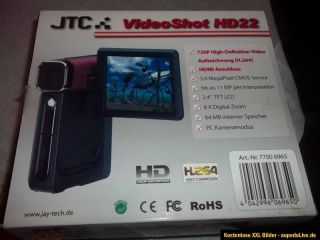 Jay tech Video Shot HD22 Camcorder ***WIE NEU***