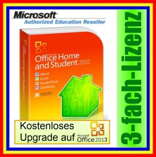 Microsoft Office Home and Student 2010 Vollversion 3 PC