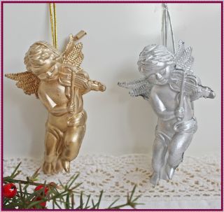 Deko Engel zum Aufhängen Weihnachten Baumschmuck Gold oder Silber
