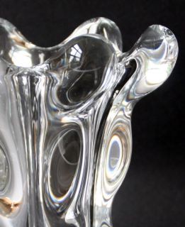 Kristall Vase Art Vannes France 70er Jahre Vintage