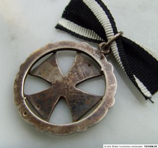 Anhänger + Kette Eisernes Kreuz 1914, Silber, antik