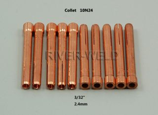 10pcs 10N24 3/32 TIG Torch welding collets WP17 18 26
