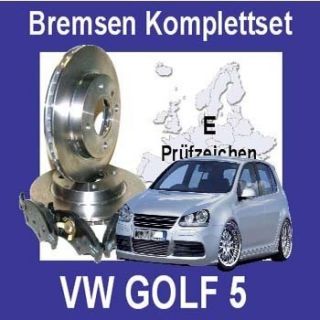 VW Golf 5 V Bremsscheiben Bremsen Beläge Vorn + Hinten