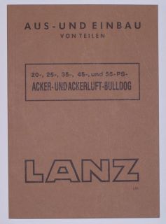 Reparaturanleitung Handbuch Traktor Schlepper Lanz Bulldog Glühkopf