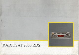 RENAULT Radio Radiosat 2000 RDS 1998 Bedienungsanleitung Handbuch RN