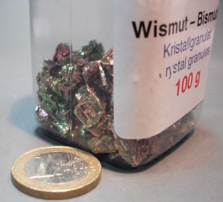Bismut bismuth bismuto Kristallgranulat crystal pieces 99.997%