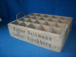 979) uralter Flaschenkasten Holz Walter Heilmann Lugau