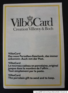 Villeroy & Boch VilboCard + CeramCard Porzellan Postkarte in orig