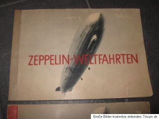Bücher, Sammelbilderalbum Zeppelin Weltfahrten 1 + 2