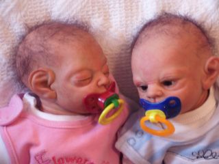 Zwillinge Reborn Rebornbaby Rebornpuppe Puppe Sammlerpuppe Margaret