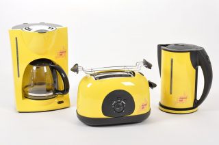 Frühstücksset Wasserkocher Toaster Kaffeemaschine gelb NEU /OVP