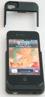 IPhone 4 / 4S Zusatzakku 1900 mAh Cover Akkupack externe Batterie