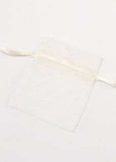 Small Sheer Organza Favor Bags Pack of 10 Style 2009, Ivory Clothing