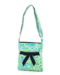 : Belvah Quilted Paisley Hipster Cross body (Turquoise/ Navy): Shoes