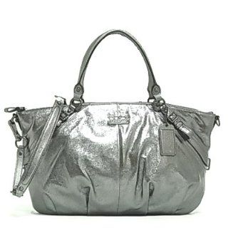 Large Sophia Shimmer Satchel Bag Silver   Coach 15955SLV Shoes