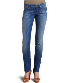 7 For All Mankind Womens Straight Leg Jean With Crystal