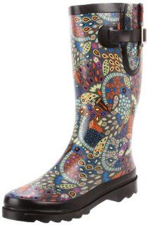  Western Chief Womens Boho Floral Boot,Gray/Multi,6 M US: Shoes