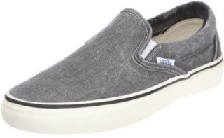  Vans Classic Slip On Washed Casual Flat Sneaker   Black: Shoes