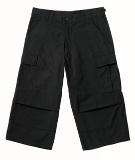 Black Rip Stop BDU Capri Pants 8351 Size M Clothing