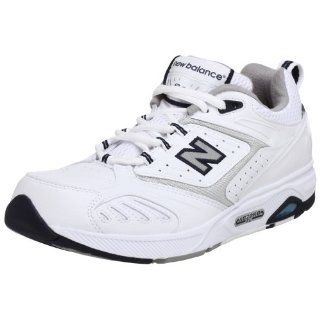 New Balance Mens MW845 Walking Shoe,White/Navy,9 D Shoes